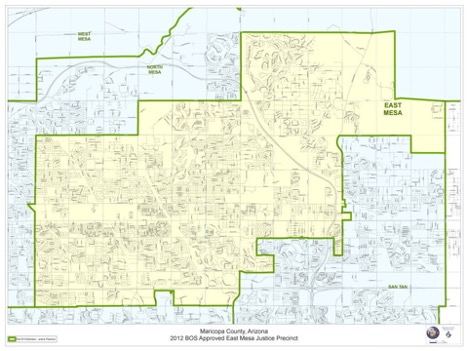 Map of East Mesa Justice Court Precinct Boundaries