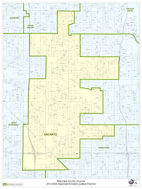 Map of Encanto Justice Court Precinct