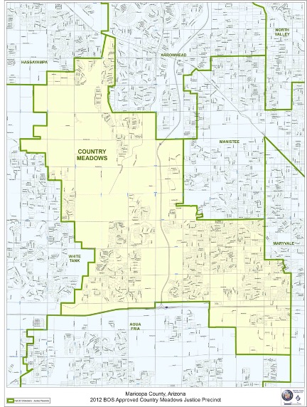 Precinct Map of the Country Meadows Justice Court