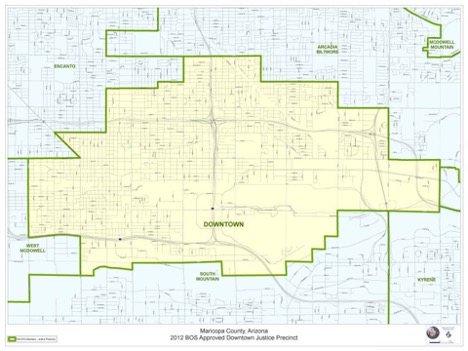 Map of Downtown Justice Court Precinct